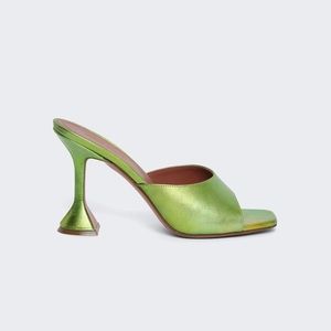 AMINA MUADDI Lupita Metallic Slipper Green Ombre!